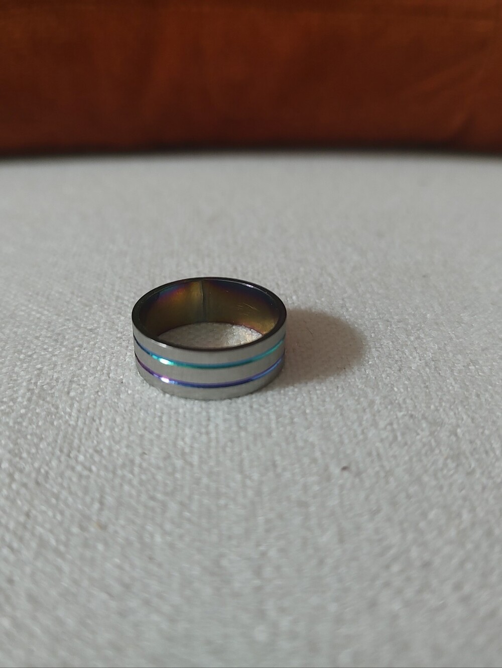 New Stainless Steel Ring with Accents